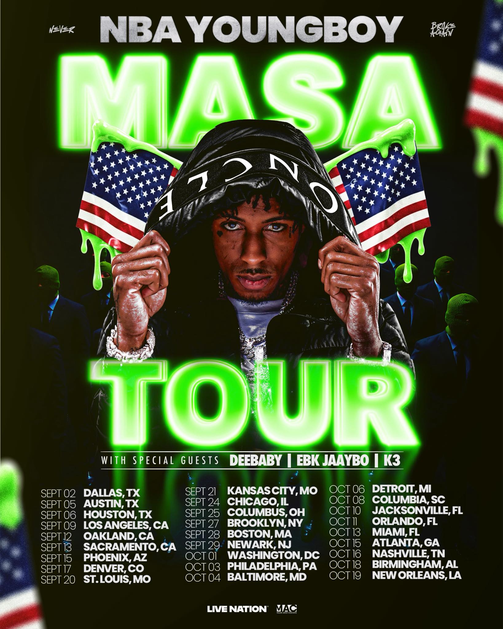 NBA YoungBoy MASA Tour Poster
